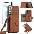 thumbnail image 1 of Crossbody Wallet Women Case for Samsung S20 FE,[RFID Blocking] Cbrownit Card Holder with Should Strap,Premium PU Leather Purse Diamond Patterned Folio Cover for Samsung Galaxy S20 FE,brown, 1 of 8
