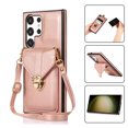 thumbnail image 1 of Crossbody Wallet Women Case for Samsung S22 Ultra, Credit Card Holder with Should Strap,Premium PU Leather Purse Metal Buckle Folio Flip Cover for Samsung Galaxy S22 Ultra, Rosegold, 1 of 8