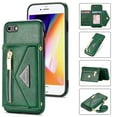 thumbnail image 1 of Crossbody Wallet Women Case for iPhone 7 Plus, iPhone 8 Plus,Credit Card Holder Phone Case with Shoulder Strap, PU Leather Kickstand Back Flip Envelope Design For iPhone 8 Plus/7 Plus, Green, 1 of 13
