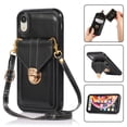 thumbnail image 1 of Crossbody Wallet Women Case for iPhone XS Max,[RFID Blocking] Credit Card Holder with Should Strap,Premium PU Leather Purse Metal Buckle Folio Flip Cover For iPhone XS Max, Black, 1 of 8