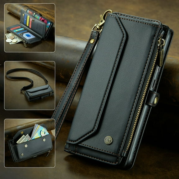 New Crossbody Zipper Leather Card Wallet Bag Case for Sasmung Galaxy A53 A72 A52 A32 A12 A52S A22S A33 A23 A13 A 52 53 5G Flip Cover