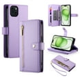 thumbnail image 1 of Crossbody for iPhone 13 Phone Case Wallet with Card Slots Zipper Pocket, PU Leather Magnetic Shoulder Strap Purse Cover with Flip Kickstand for iPhone 13 Women Girls, Purple, 1 of 10