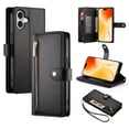 thumbnail image 1 of Crossbody for iPhone 16 Phone Case Wallet with Card Slots Zipper Pocket, PU Leather Magnetic Shoulder Strap Purse Cover with Flip Kickstand for iPhone 16 Women Girls, Black, 1 of 11