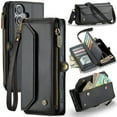 thumbnail image 1 of Crossbody for iPhone 16 Plus Case Wallet【RFID Blocking】with 10-Card Holder Zipper Bills Slot, Soft PU Leather Magnetic Shoulder Wrist Strap for iPhone 16 Plus Wallet Case Women, 1 of 17
