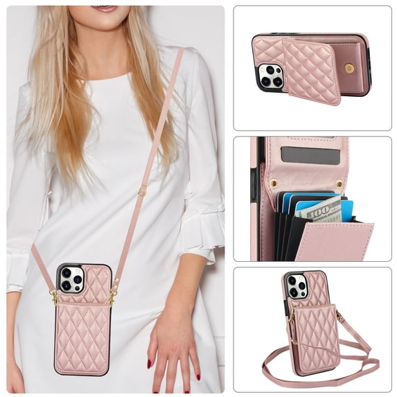 Crossbody leather wallet phone case suitable for Samsung note20 ultra ,lanyard and kickstand card Solt.