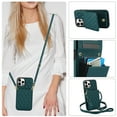 thumbnail image 1 of Crossbody leather wallet phone case suitable for iPhone 14Promax, lanyard and kickstand card Solt., 1 of 10