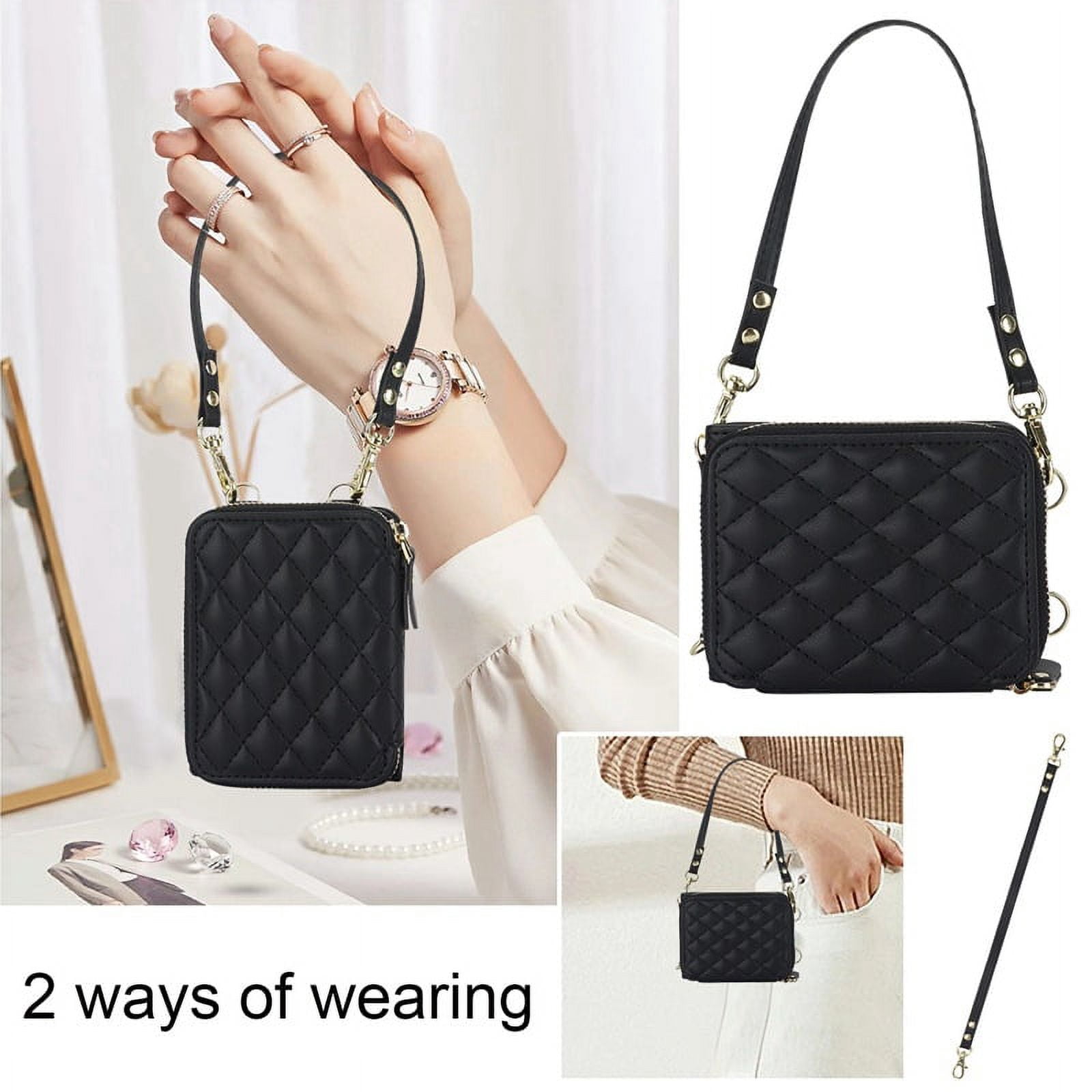 Crossbody leather zipper wallet phone case suitable for Moto razr40, lanyard and card Solt.