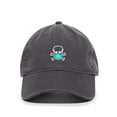 thumbnail image 1 of Crossbones Skull with Mask Baseball Cap Embroidered Cotton Adjustable Dad Hat Charcoal, 1 of 1