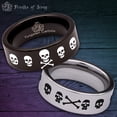 thumbnail image 1 of Crossbones Tungsten Carbide Ring, 1 of 9