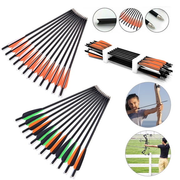 Crossbow Bolts Carbon Arrows 20 Inch Hunting Archery Crossbow Arrows With 4" Vanes for Practice Hunting