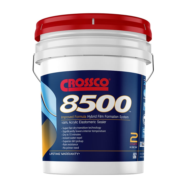 Crossco 8500, 2 in 1 Roof Sealer 100% Acrylic Elastomeric Adhesive