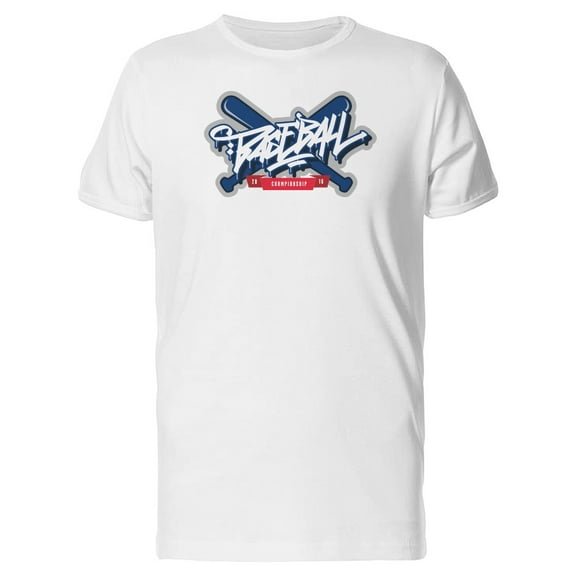 Crossed Bats Baseball Logo T-Shirt Men -Image by Shutterstock, Male Medium