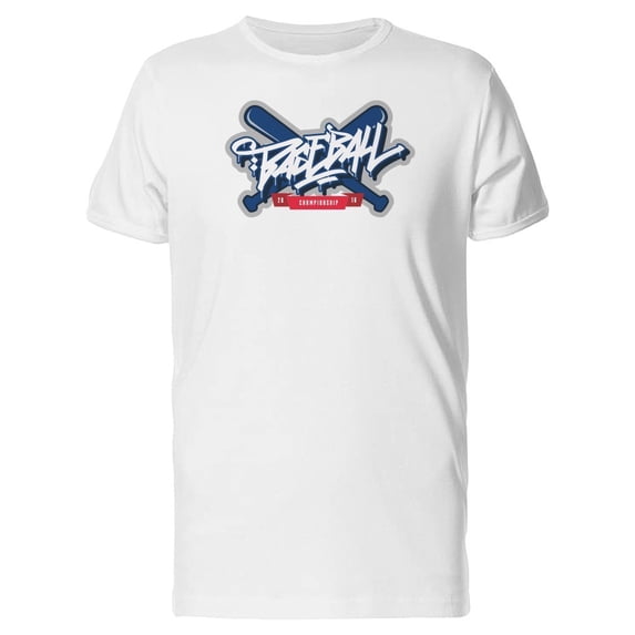 Crossed Bats Baseball Logo T-Shirt Men -Image by Shutterstock, Male x-Large