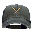thumbnail image 1 of Crossed Bats Embroidered Low Profile Special Cotton Mesh Cap - Green OSFM, 1 of 5
