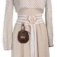 thumbnail image 1 of Crossed Buckles Waist Rope Belt Set With Embossed Waist Bag For Witch Bohemian Festival Cosplay Halloween Party, 1 of 13