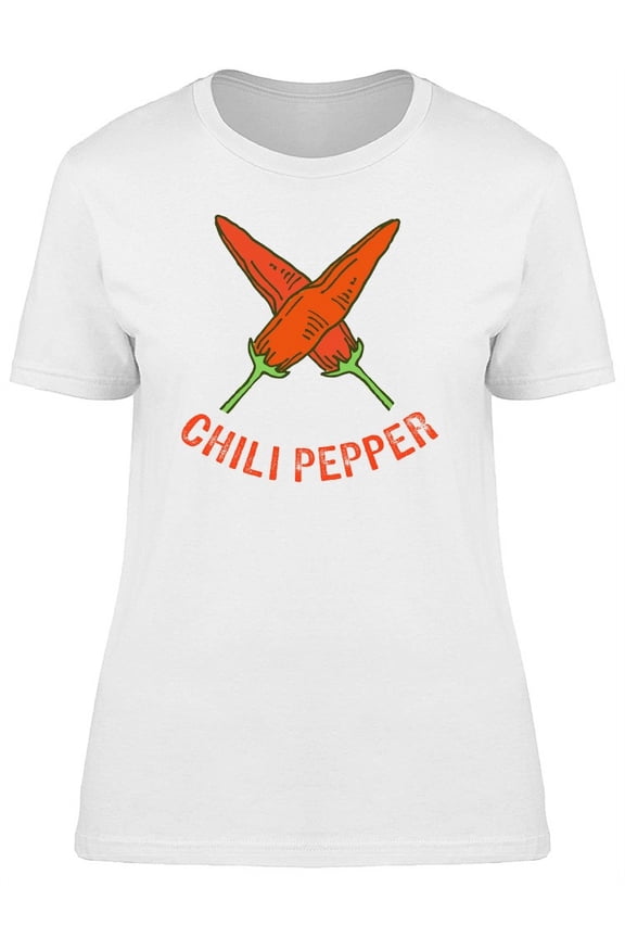 Crossed Chili Peppers Logo T-Shirt Women -Image by Shutterstock, Female Medium