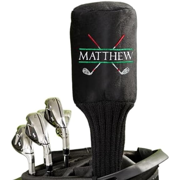 Crossed Clubs Personalized Golf Club Cover - Ideal Golf Gift for Golf Lovers, Customized Golfing Gifts, Custom Club Covers, Personalized and Embroidered Golfer Accessories$$Sport & Recreation Other