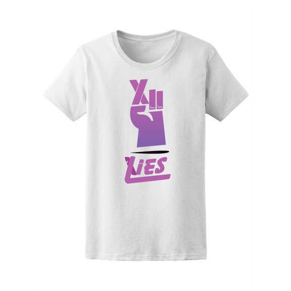 Crossed Fingers Lies Tee Women's -Image by Shutterstock