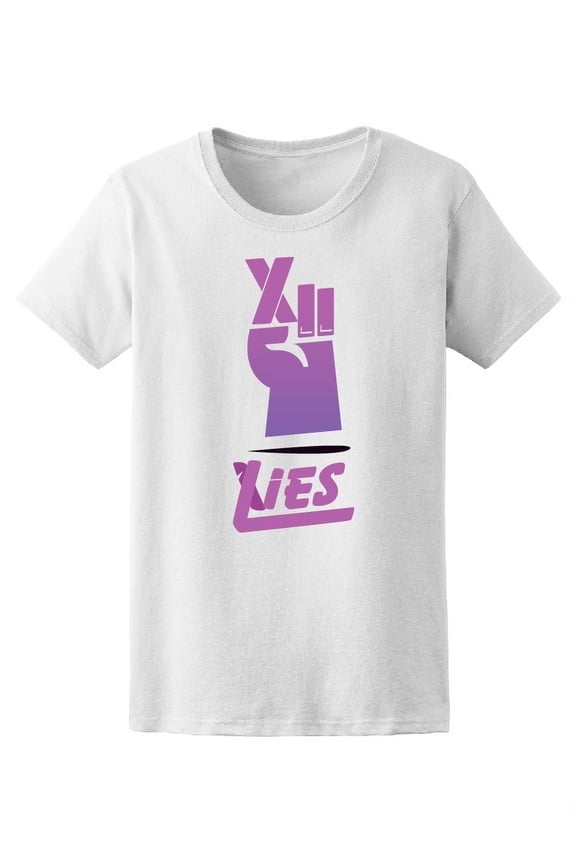 Crossed Fingers Lies Tee Women's -Image by Shutterstock