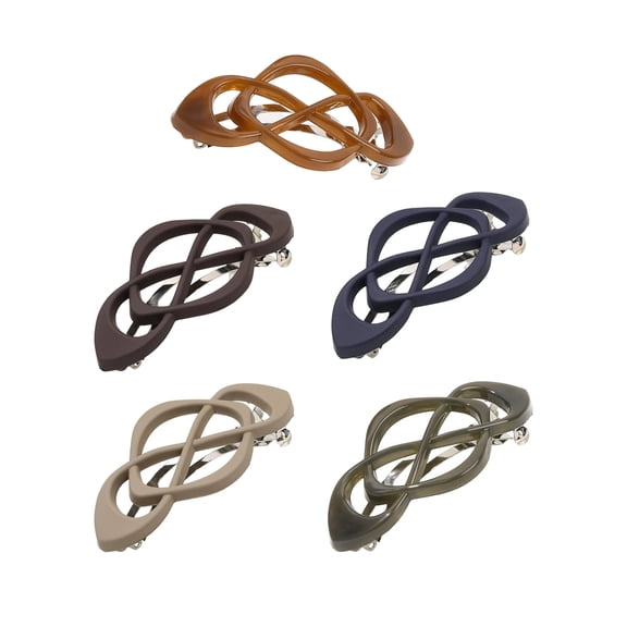 Crossed Hair Clip 5PCS NonSlip Grip Half Up Ponytail Clip Plastic Ponytail Holder for Women Daily Wear Hairstyling