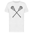 thumbnail image 1 of Crossed Lacrosse Sticks Design T-Shirt Men -Image by Shutterstock, Male Large, 1 of 2