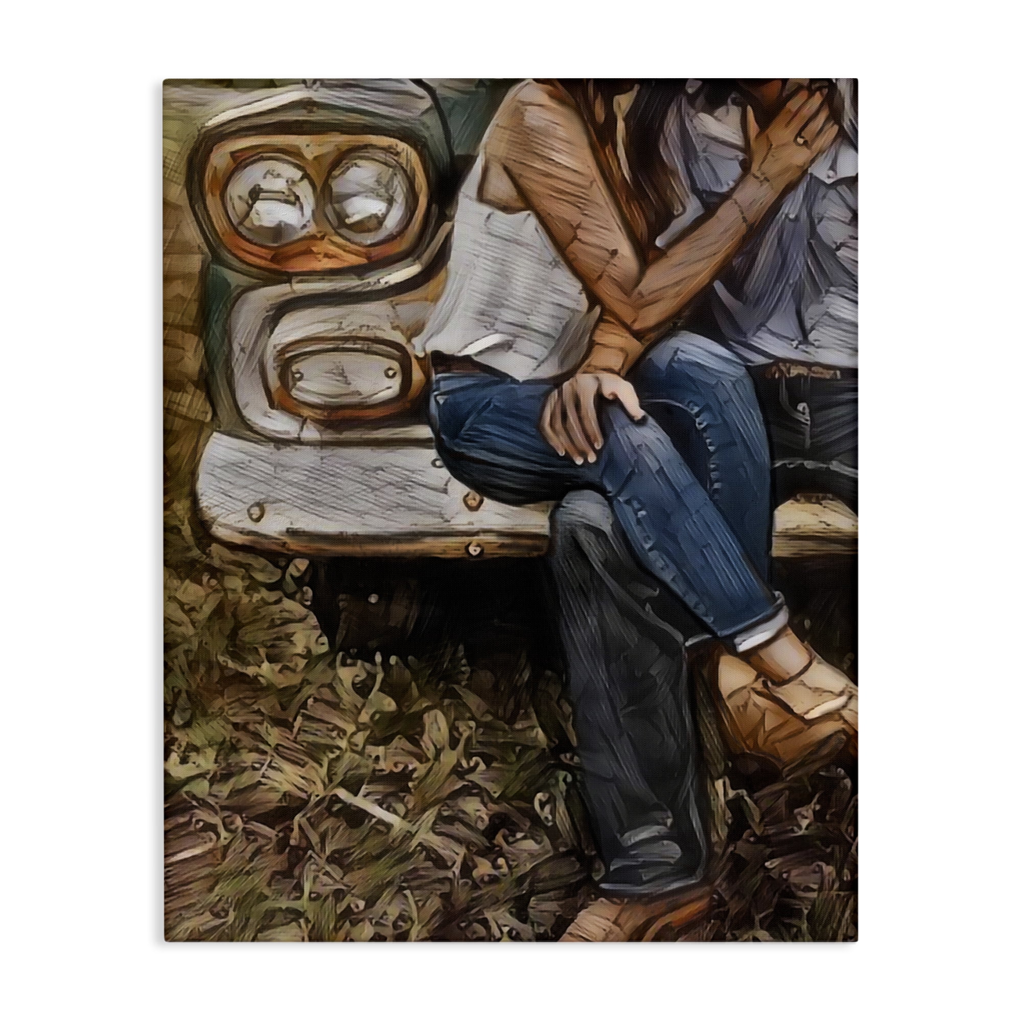 Crossed Legs & Trucks Canvas Wall Art, design by Jesse Keith
