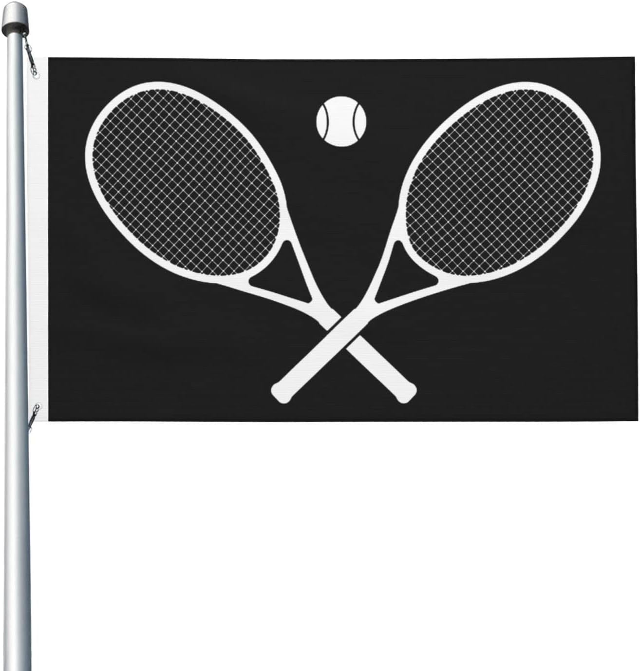 Crossed Racket And Tennis Flag 3x5 Ft Outdoor Decoration Banner Yard ...