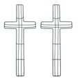 thumbnail image 1 of Crossed Shape Wire Wreath Forms Flower Craft Kits Seasonal Door Decorations 2Pack, 1 of 8