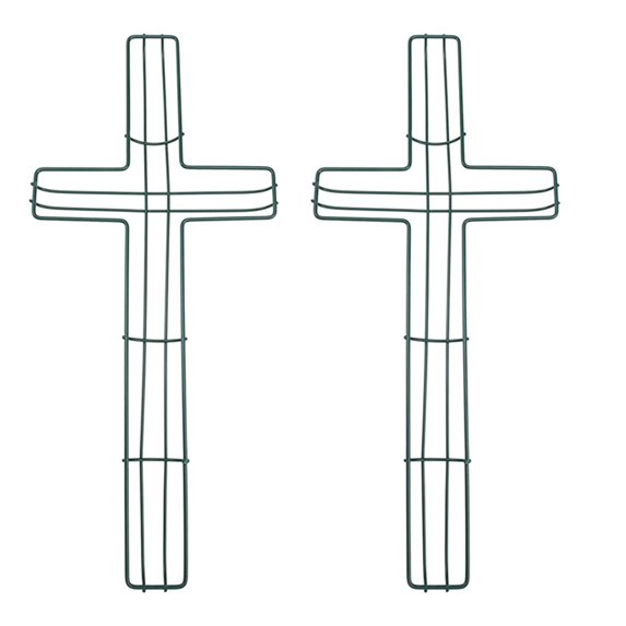 Crossed Shape Wire Wreath Forms Flower Craft Kits Seasonal Door Decorations 2Pack