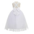 thumbnail image 1 of Crossed Straps Lace Formal Flower Girl Dress Princess Ceremonial 204, 1 of 7