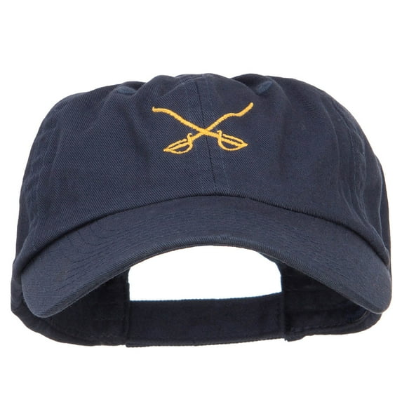 Crossed Swords Embroidered Low Cap - Navy OSFM