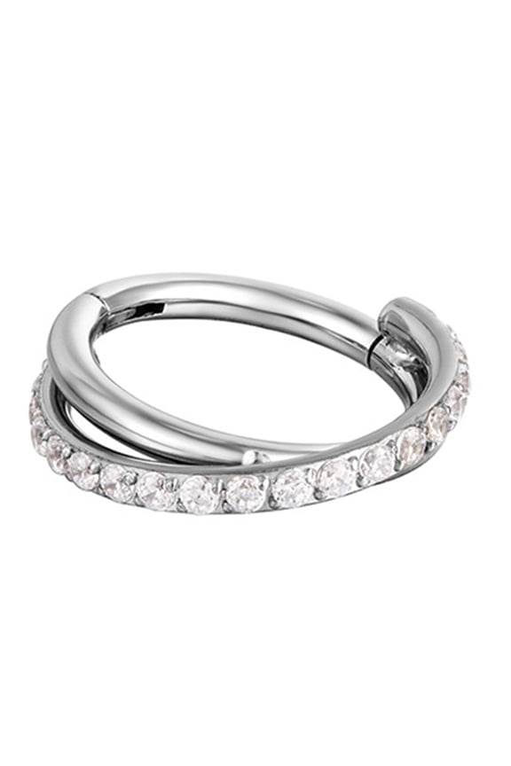 Crossed Titanium Steel Twist Nose Rings Segment Hoop Earring Stylish Women Accessory Stylish Jewelry for Fashionistas