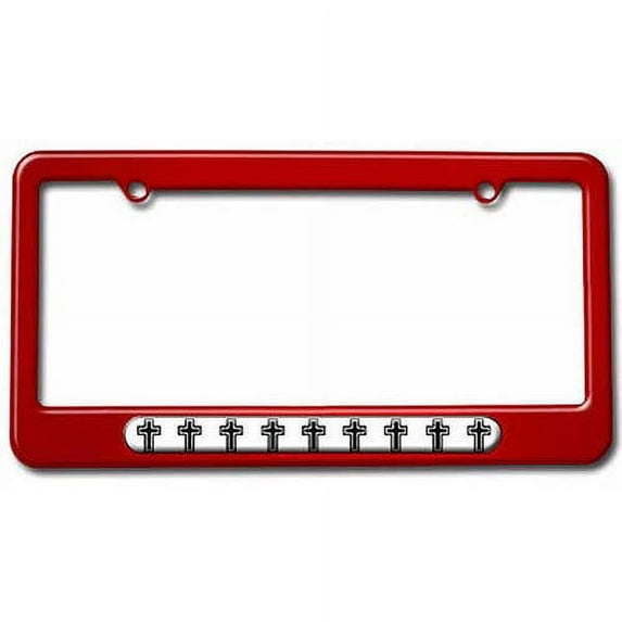 Crosses, Cross Christian Religious License Plate Tag Frame, Multiple Colors