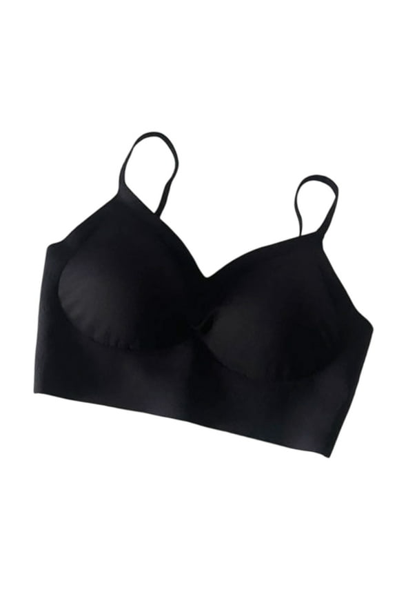 Crosses Front Cotton Bra Camisole with Lining Adjustable Strap Wirefree Bras