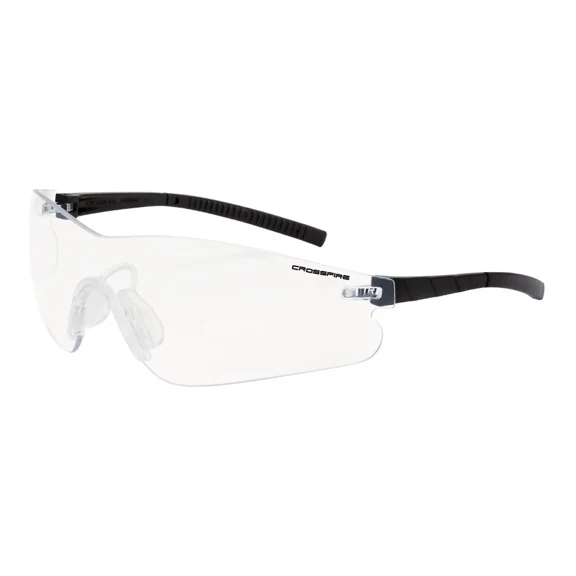 Crossfire Blade Safety Glasses With Black Temples And Clear Anti Fog Lens 3024Af