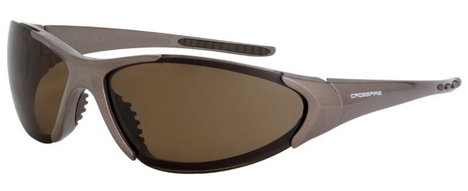 Crossfire 181813 Core Polarized Safety Glasses HD Brown Lens - Mocha Brown Frame