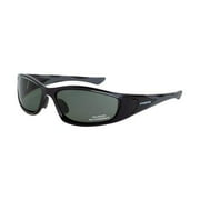 Crossfire 24426 MP7 Polarized Safety Glasses Blue-Green Lens - Crystal Black Frame