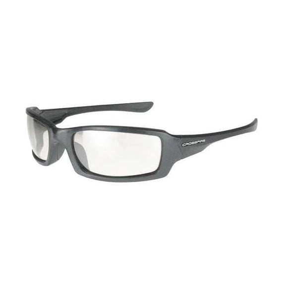 M6A, Safety Glasses, Anti-Scratch, Light Gray Lens, Gray Frame, Full-Frame 201615