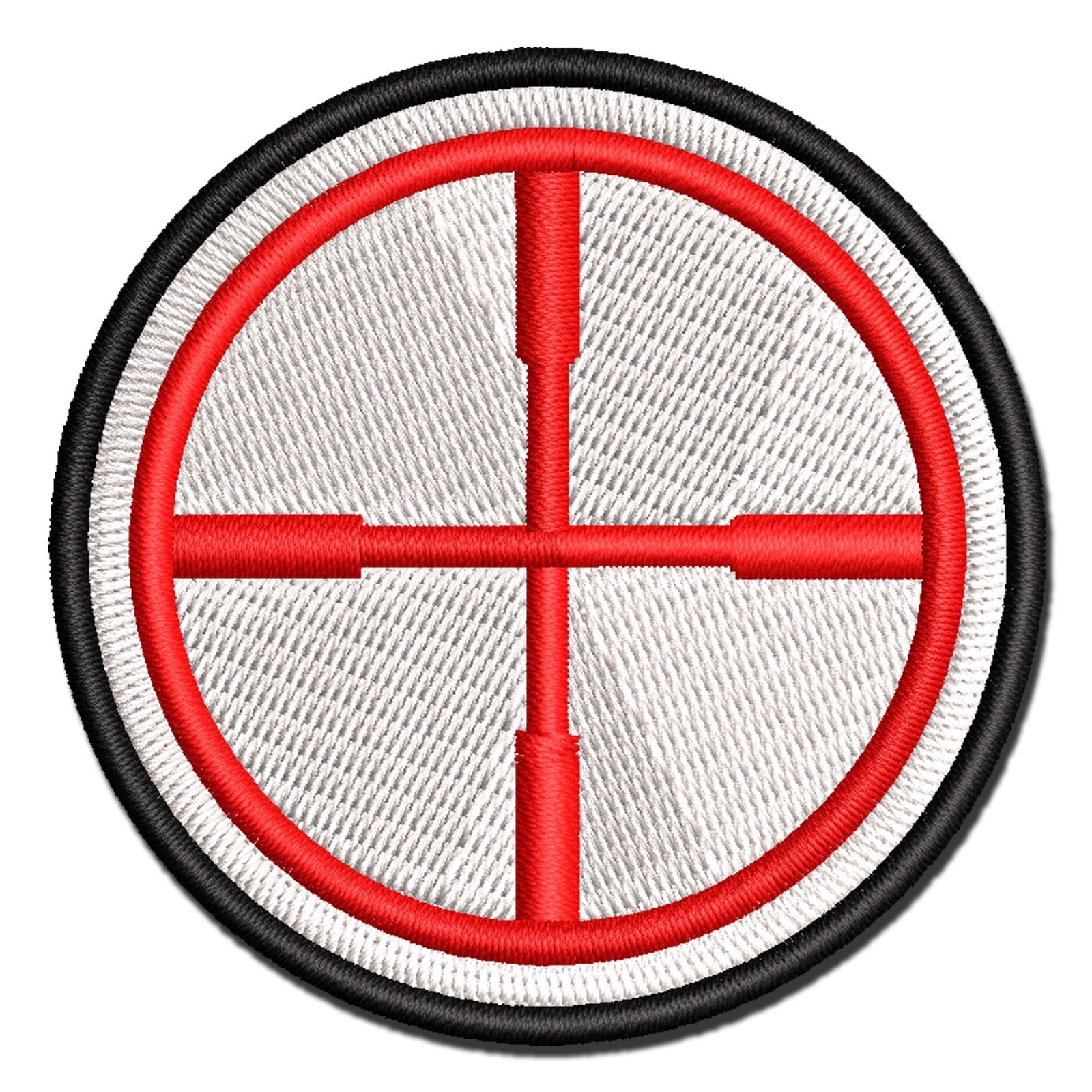 Crosshair Target Applique Multi Color Embroidered Hook And Loop Patch 25 Inch Small 2773