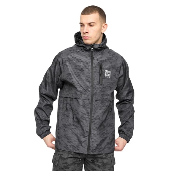 Crosshatch Mens Janscore All-Over Print Jacket