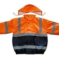 thumbnail image 1 of Crossing Guard Reflective Safety Jacket Hideaway Hood Coat Neon Orange (MEDIUM), 1 of 1