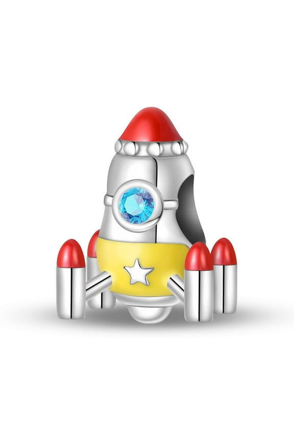 Crossing Rocket Bead String Charm, Compatible with Most Bracelet, Charm for Bracelet