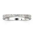 thumbnail image 1 of Crossing Style 0.45ct Diamond Moissanite 10k White Gold Wedding Band, 1 of 4