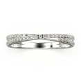 thumbnail image 1 of Crossing Style 0.45ct Diamond Moissanite 18K White Gold Over Silver Wedding Band, 1 of 4