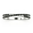 thumbnail image 1 of Crossing Style 0.45ct black diamond moissanite 10k White Gold Wedding Band, 1 of 4