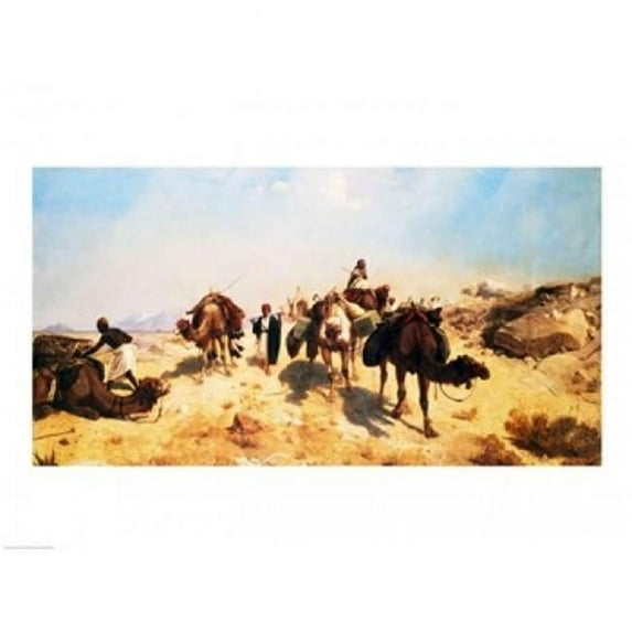 Crossing The Desert Poster Print by Jean Leon Gerome - 36 x 24 in. - Large
