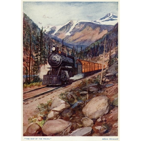 Crossing The Rockies Poster Print By Mary Evans Picture Library (18 X 24)