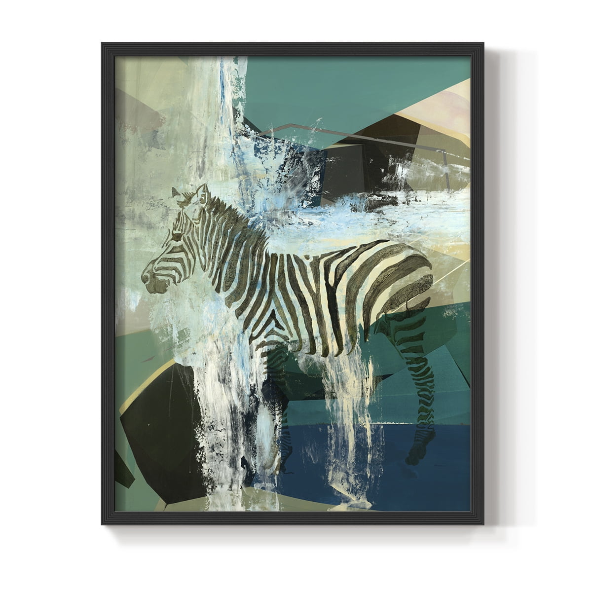 Crossing the Lines Framed Print in Black Solid Wood Framed Print No Nail Hanging