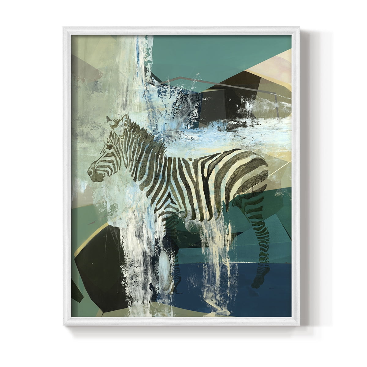 Crossing the Lines Framed Print in White Solid Wood Framed Print No Nail Hanging