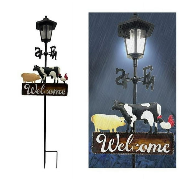 Crosslight M-SSS193102AC-A Farm Animal Weathervane Solar Light